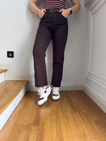 CS Acı Kahve Kapalı Paça Flare Jean