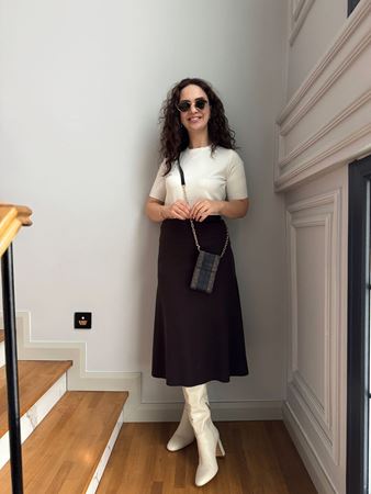 Kahverengi Selanik Midi Etek