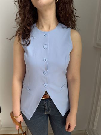 Mavi Bisiklet Yaka Yelek