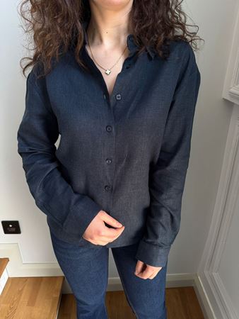 MD Lacivert Keten Gömlek