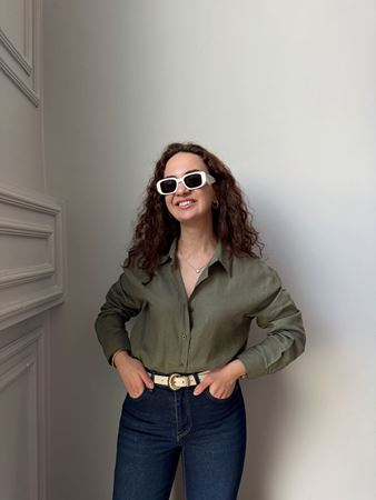 MD Haki Keten Gömlek