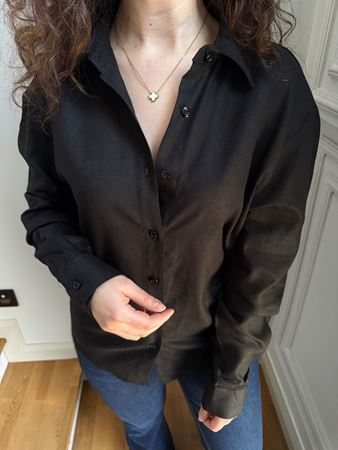 MD Siyah Keten Gömlek