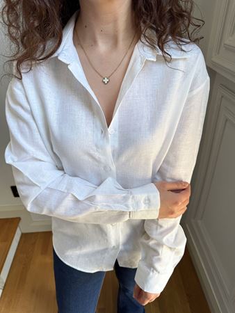 MD Beyaz Keten Gömlek