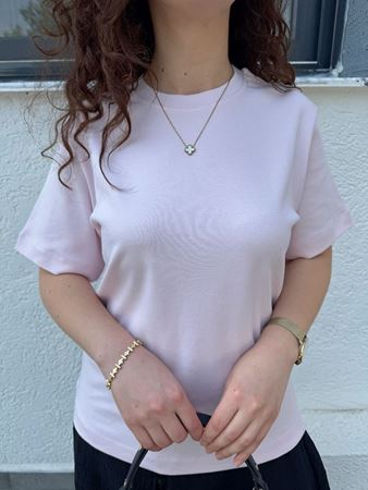 CS Pembe Bisiklet Yaka Basic T-Shirt