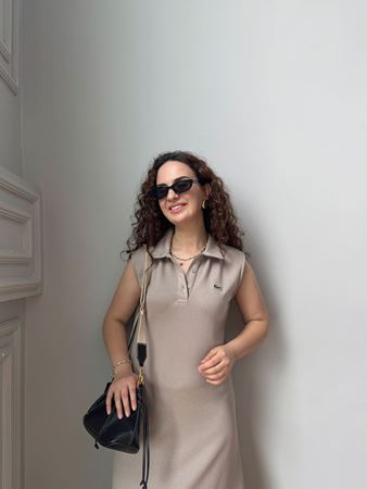 Vizon Marka Model Polo Yaka Elbise