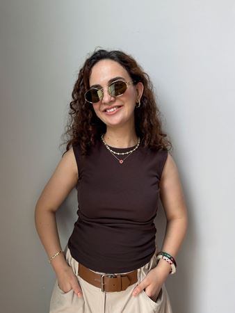 Acı Kahve Yanları Büzgülü Sıfır Kol Body