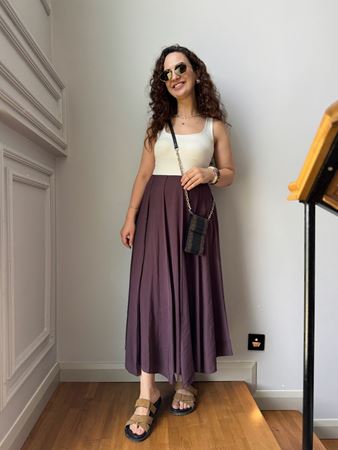 Mürdüm Parçalı Etek