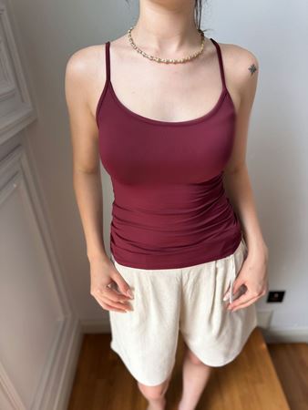 Bordo İp Askılı Atlet