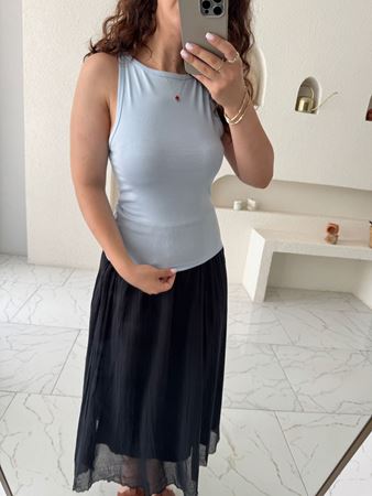 Mavi Halter Yaka Atlet