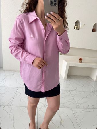 Pembe Marka Model Keten Gömlek