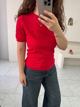 Kırmızı Marka Model Yarım Kol Triko