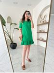 Orijinal Marka Yeşil Volanlı Basic Elbise