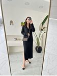 Siyah Polo Yaka Triko Elbise