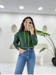 Lcst Yeşil Neon Dikiş Detaylı Kapüşonlu Sweatshirt