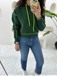 Lcst Yeşil Neon Dikiş Detaylı Kapüşonlu Sweatshirt