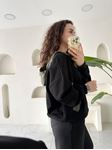 ZR Siyah Haki Garnili Kapüşonlu Sweatshirt