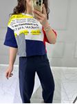 Ekru Garnili Baskılı T-Shirt