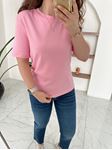 M.D Pembe Bisiklet Yaka Basic T-Shirt