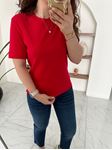 M.D Kırmızı Bisiklet Yaka Basic T-Shirt