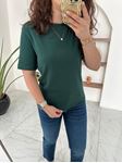 M.D Zümrüt Yeşili Bisiklet Yaka Basic T-Shirt