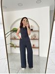 Antrasit Crop Pantolon Takım