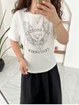 Ekru Los Angeles Yazılı T-Shirt