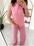 Orijinal Marka Pembe Polo Yaka Kolsuz Atlet