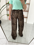 Leopar Desen Beli Lastikli Pantolon