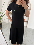 Orijinal Marka Siyah Bisiklet Yaka Basic T-Shirt