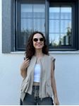 Bej Premium Marka Model Bomber Yelek