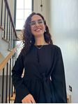 Siyah Bağlamalı Mini Elbise