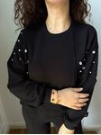 Marka Model Siyah Taşlı Modal Sweat