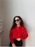 Marka Model Kırmızı Taşlı Modal Sweat