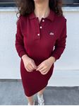 Orijinal Marka Bordo Midi Sweat Elbise