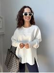 Ekru Oversize Sweatshirt