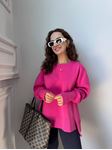 Fuşya Oversize Sweatshirt