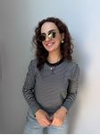 M.D. Lacivert Çizgili Sweatshirt