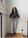 ZR Gri Yıkamalı Boyfit Jean