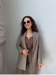 MD Kazayağı Desenli Blazer Ceket
