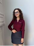 Bordo Polo Yaka Fitilli Triko