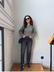 ZR Siyah Yıkamalı Boyfit Jean