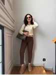 ZR Kahverengi Boyfit Jean