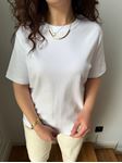 CS Beyaz Bisiklet Yaka Basic T-Shirt