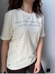 Bej Baskılı Basic T-shirt