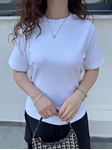 CS Beyaz Bisiklet Yaka Basic T-Shirt