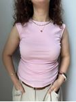 Pembe Yanları Büzgülü Sıfır Kol Body