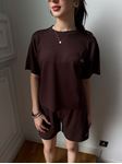 Acı Kahverengi Modal Kumaş Şort T-Shirt Takım