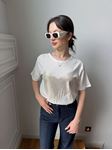 Beyaz Gold Baskılı T-Shirt