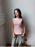 Pembe Sıfır Kol Peplum Bluz