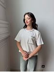 Ekru Silver Yaldızlı T-Shirt